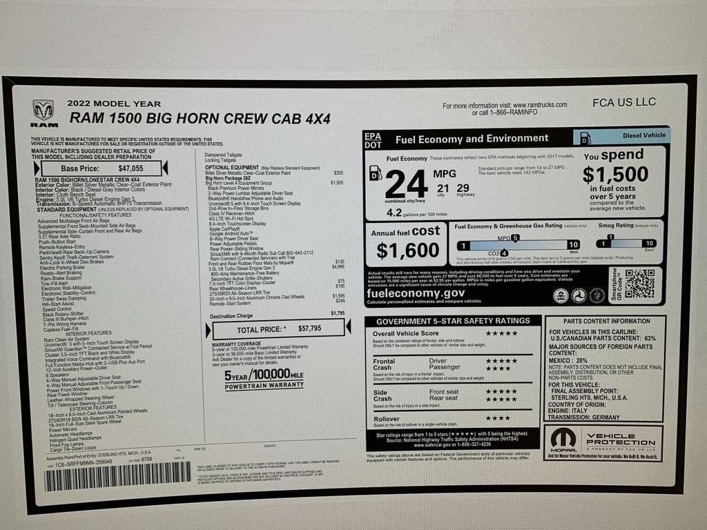 2022 RAM 1500 Big Horn