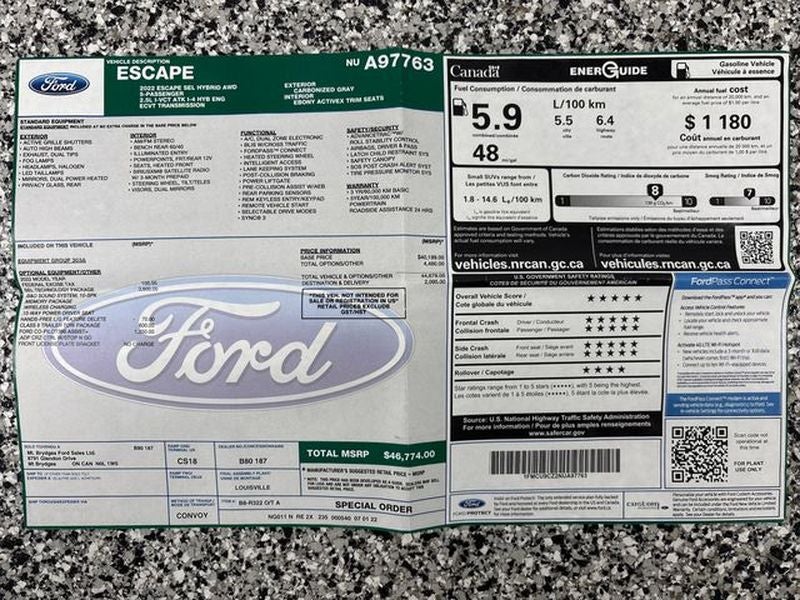2022 Ford Escape SEL Hybrid