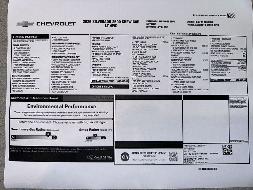2026 Chevrolet Silverado 2500 HD LT