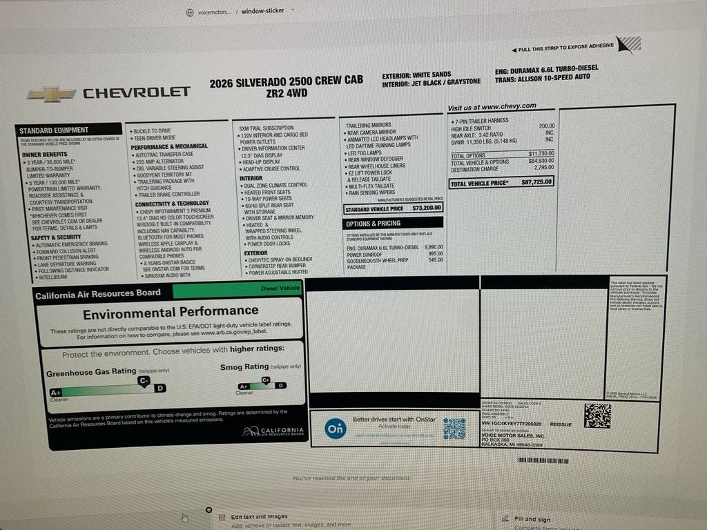 2026 Chevrolet Silverado 2500 HD ZR2