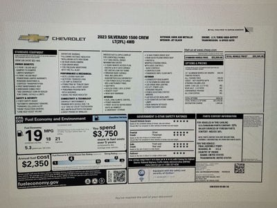 2023 Chevrolet Silverado 1500 LT (2FL)