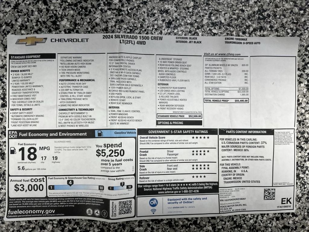 2024 Chevrolet Silverado 1500 LT (2FL)