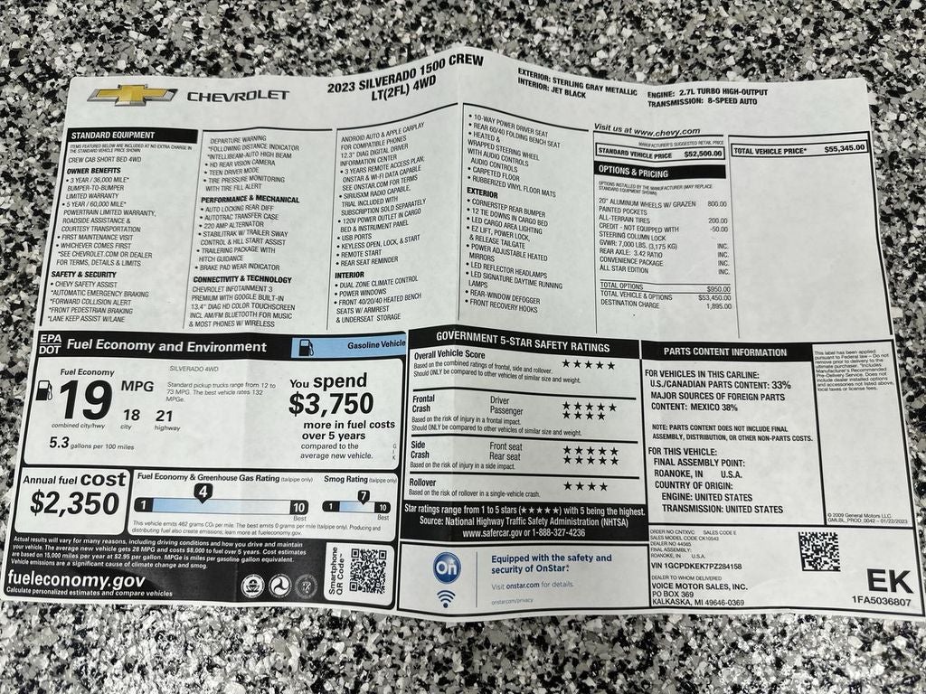 2023 Chevrolet Silverado 1500 LT (2FL)