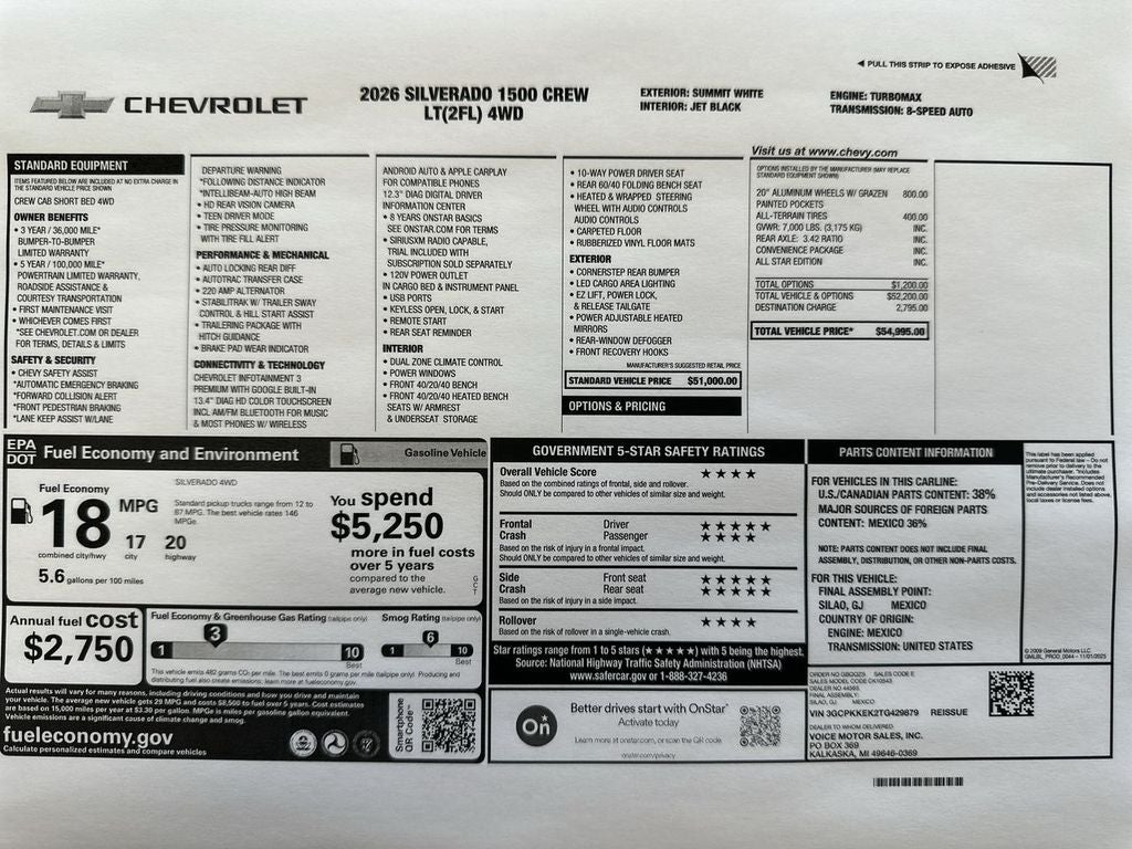 2026 Chevrolet Silverado 1500 LT (2FL)