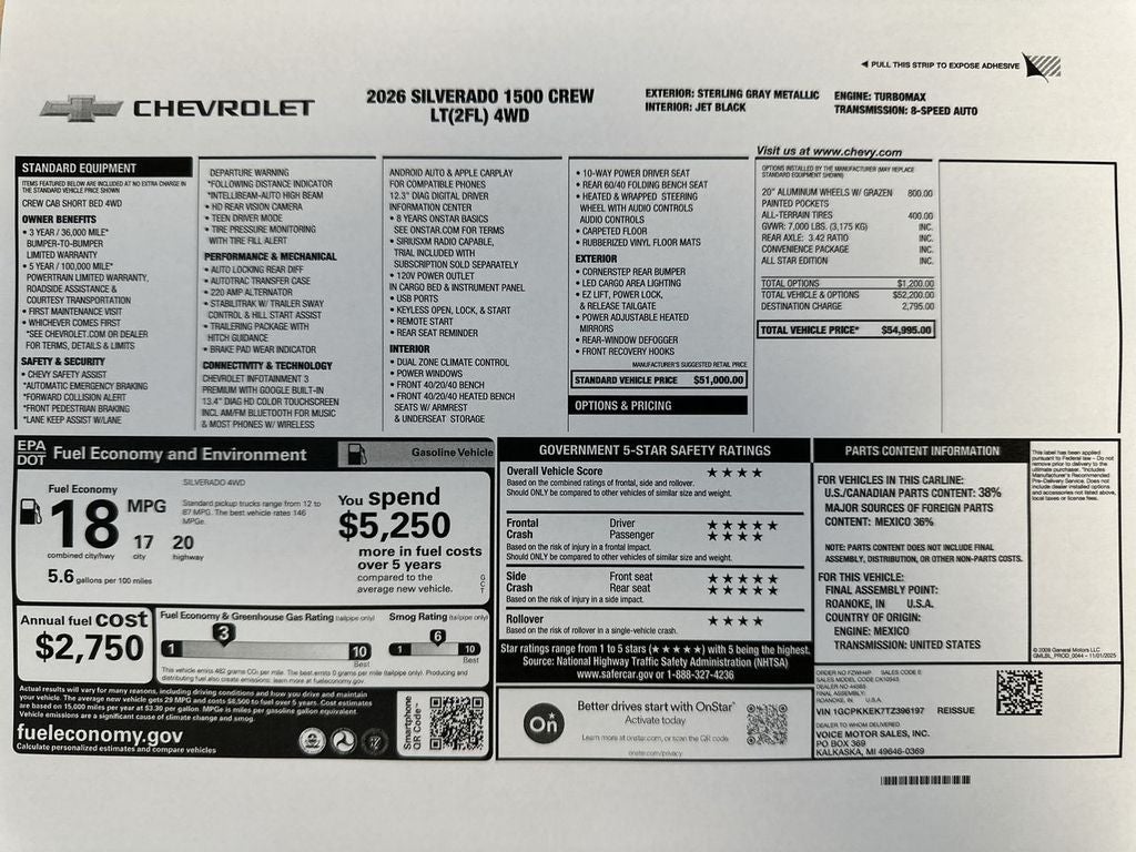 2026 Chevrolet Silverado 1500 LT (2FL)