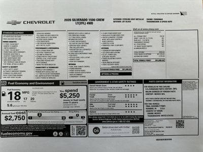 2026 Chevrolet Silverado 1500 LT (2FL)