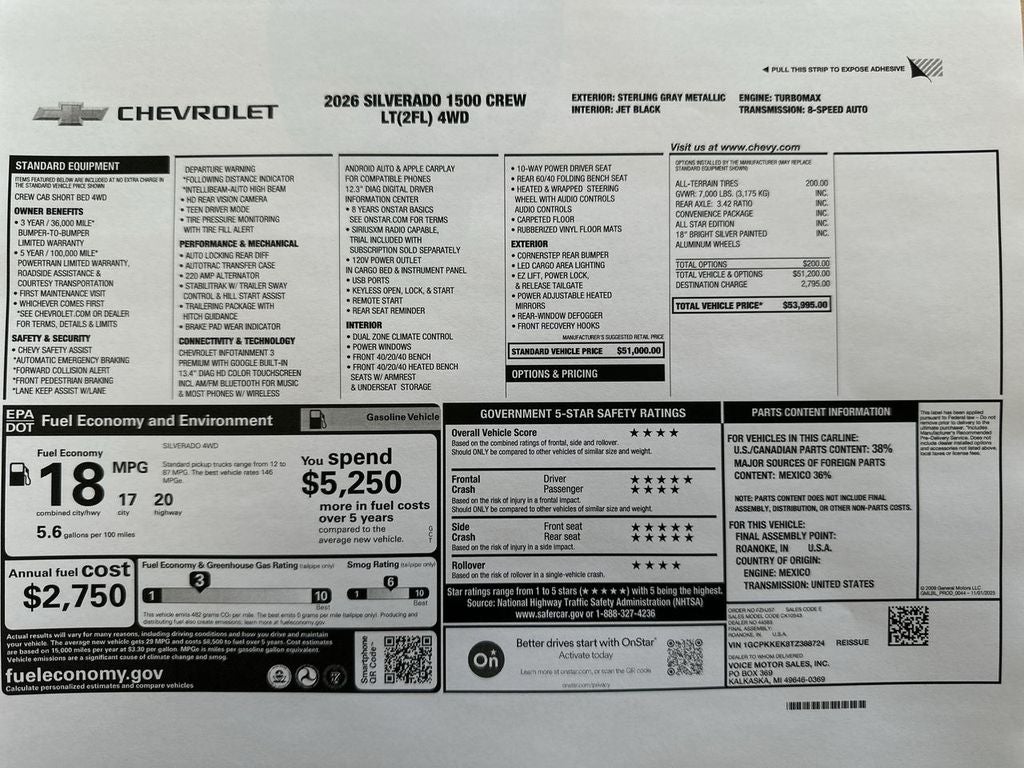 2026 Chevrolet Silverado 1500 LT (2FL)