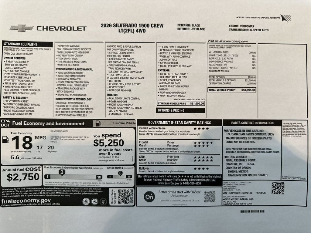 2026 Chevrolet Silverado 1500 LT (2FL)