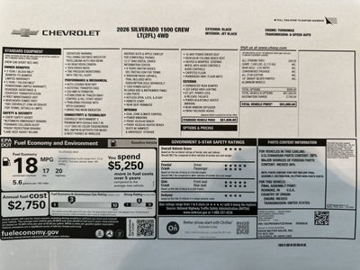 2026 Chevrolet Silverado 1500 LT (2FL)