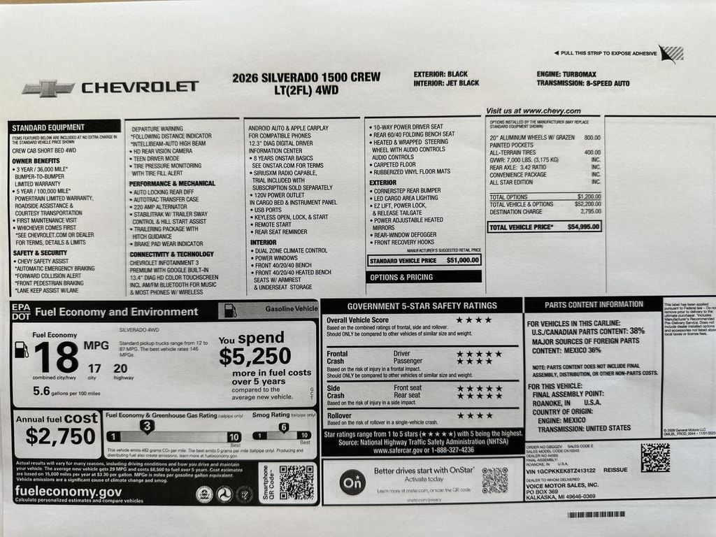 2026 Chevrolet Silverado 1500 LT (2FL)
