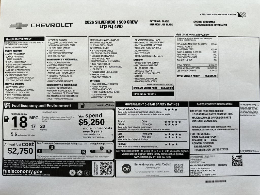 2026 Chevrolet Silverado 1500 LT (2FL)