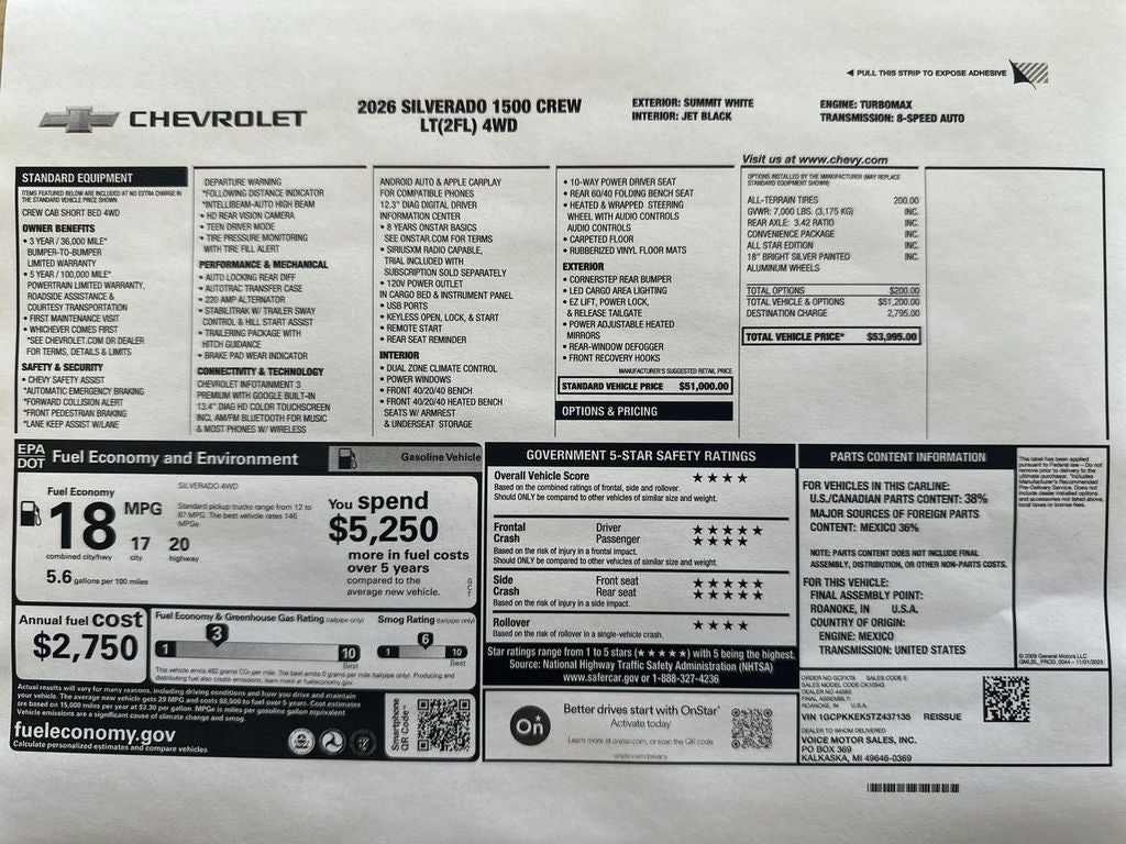2026 Chevrolet Silverado 1500 LT (2FL)