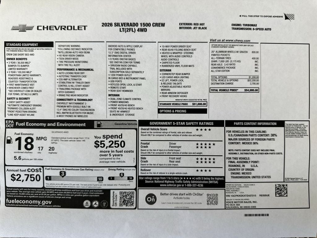 2026 Chevrolet Silverado 1500 LT (2FL)