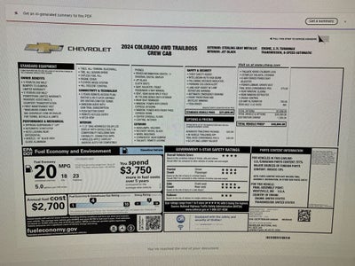 2024 Chevrolet Colorado Trail Boss
