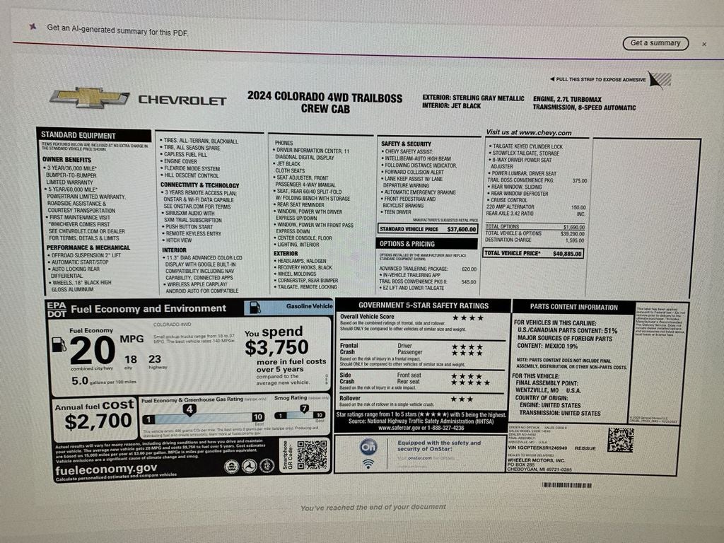 2024 Chevrolet Colorado Trail Boss