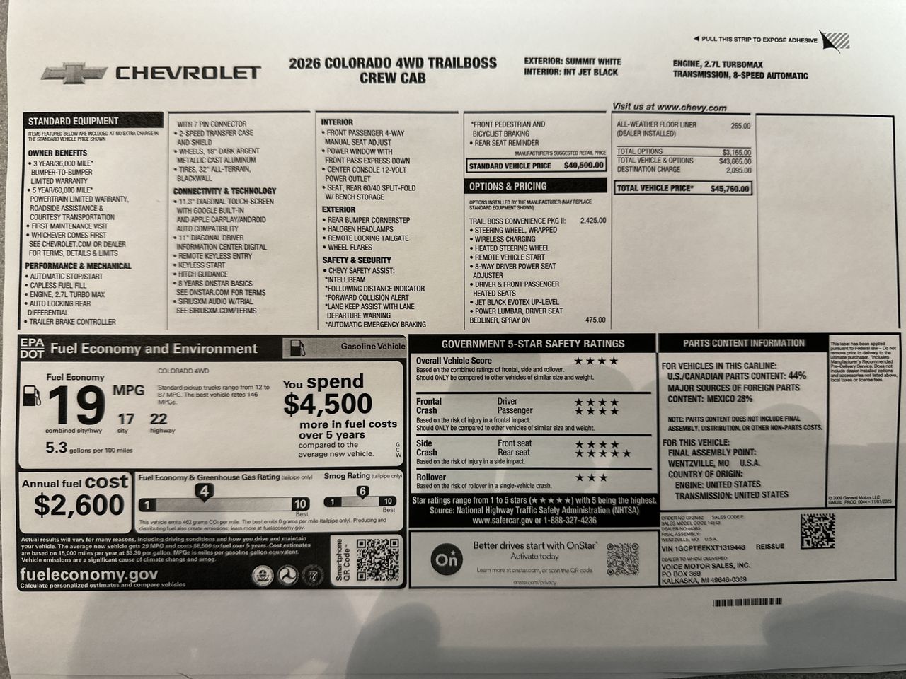 2026 Chevrolet Colorado Trail Boss