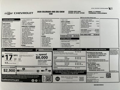 2026 Chevrolet Colorado ZR2