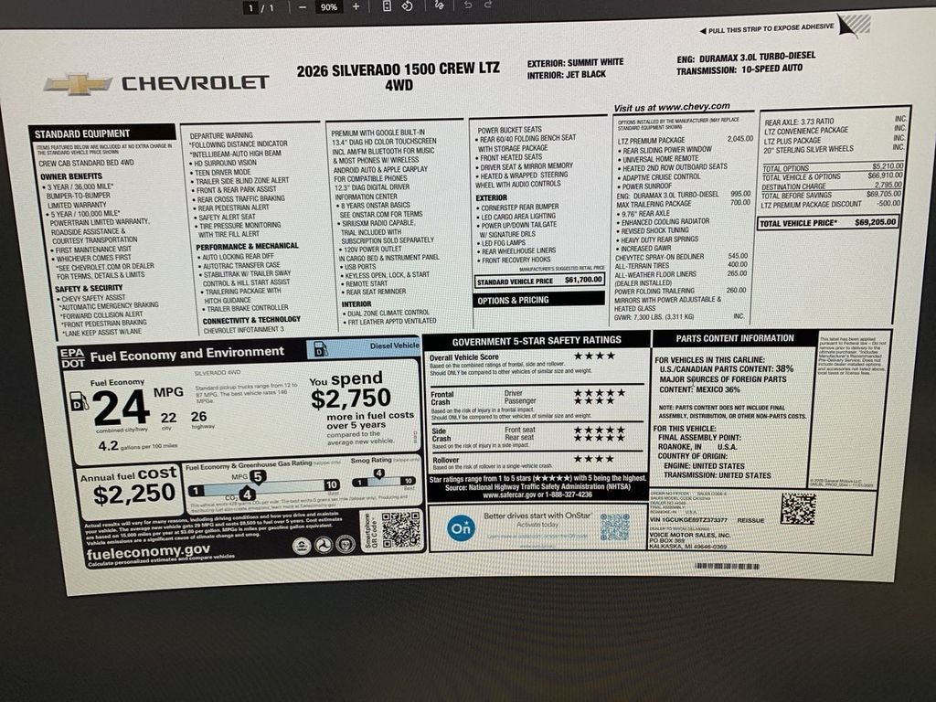 2026 Chevrolet Silverado 1500 LTZ