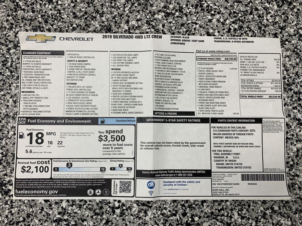 2019 Chevrolet Silverado 1500 LTZ