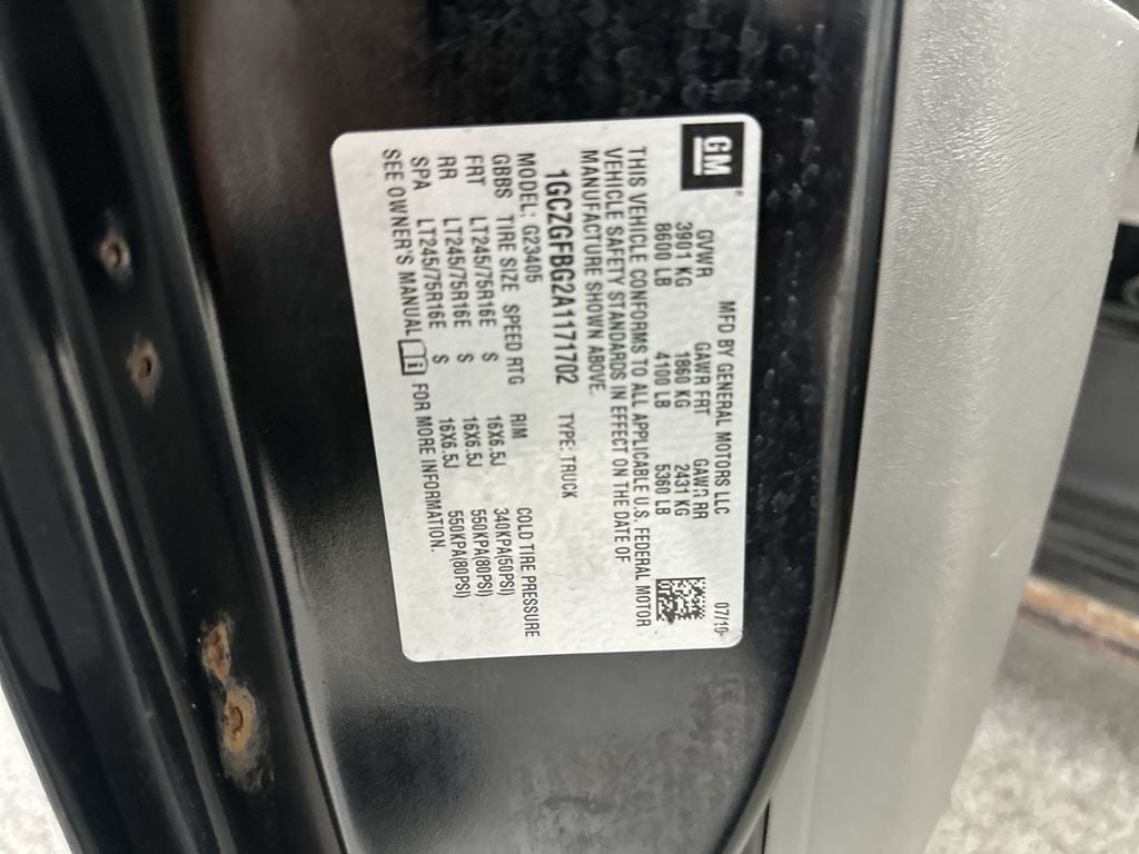2010 Chevrolet Express Cargo 2500 Work Van