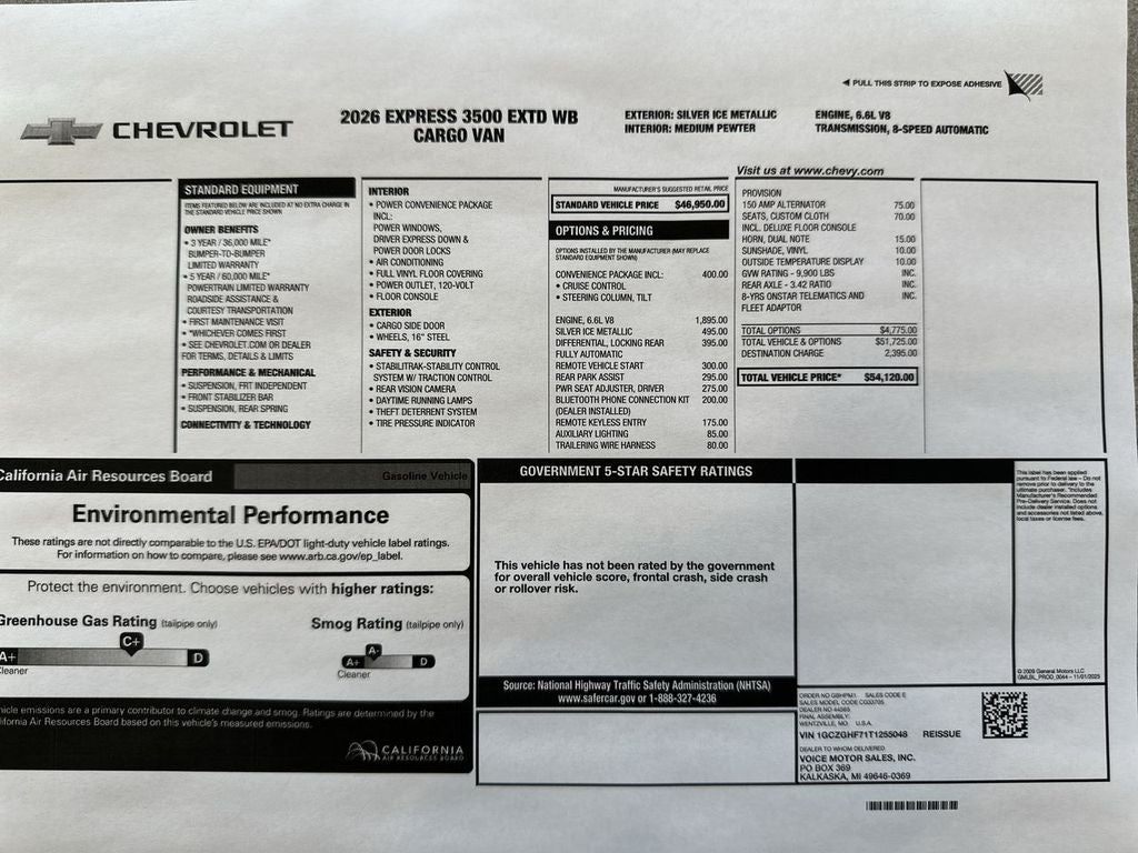 2026 Chevrolet Express Cargo WT