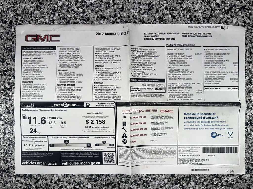 2017 GMC Acadia SLE