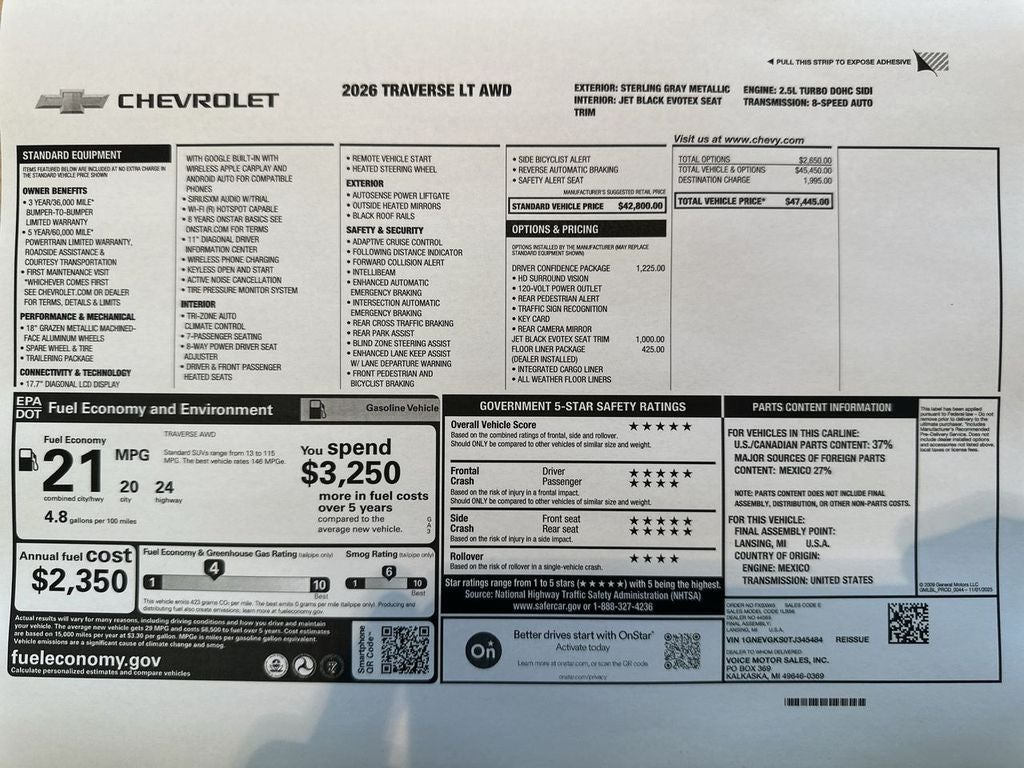 2026 Chevrolet Traverse LT