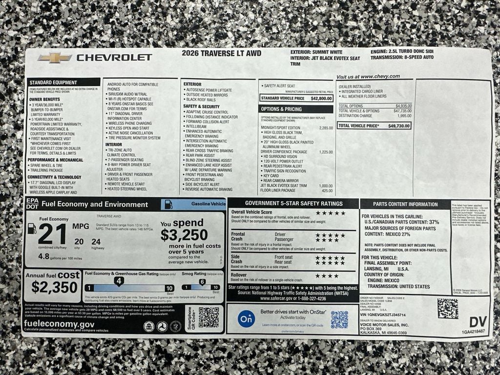 2026 Chevrolet Traverse LT