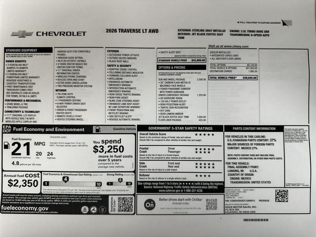 2026 Chevrolet Traverse LT