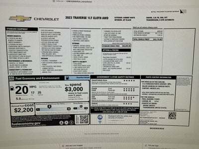 2023 Chevrolet Traverse LT Cloth