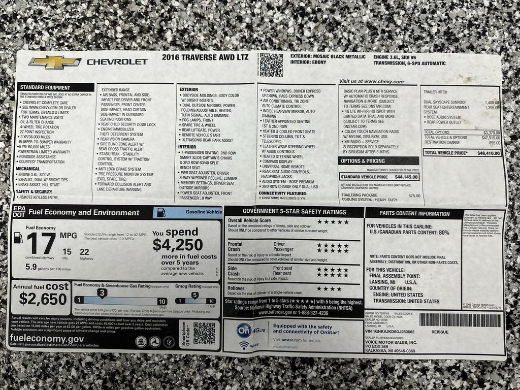 2016 Chevrolet Traverse LTZ