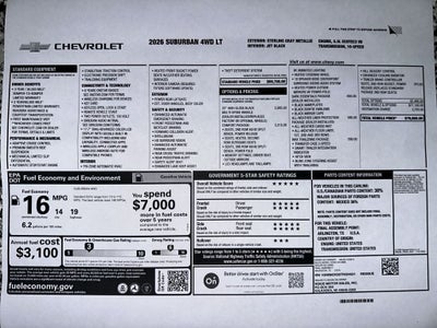 2026 Chevrolet Suburban LT