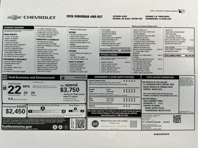 2026 Chevrolet Suburban RST