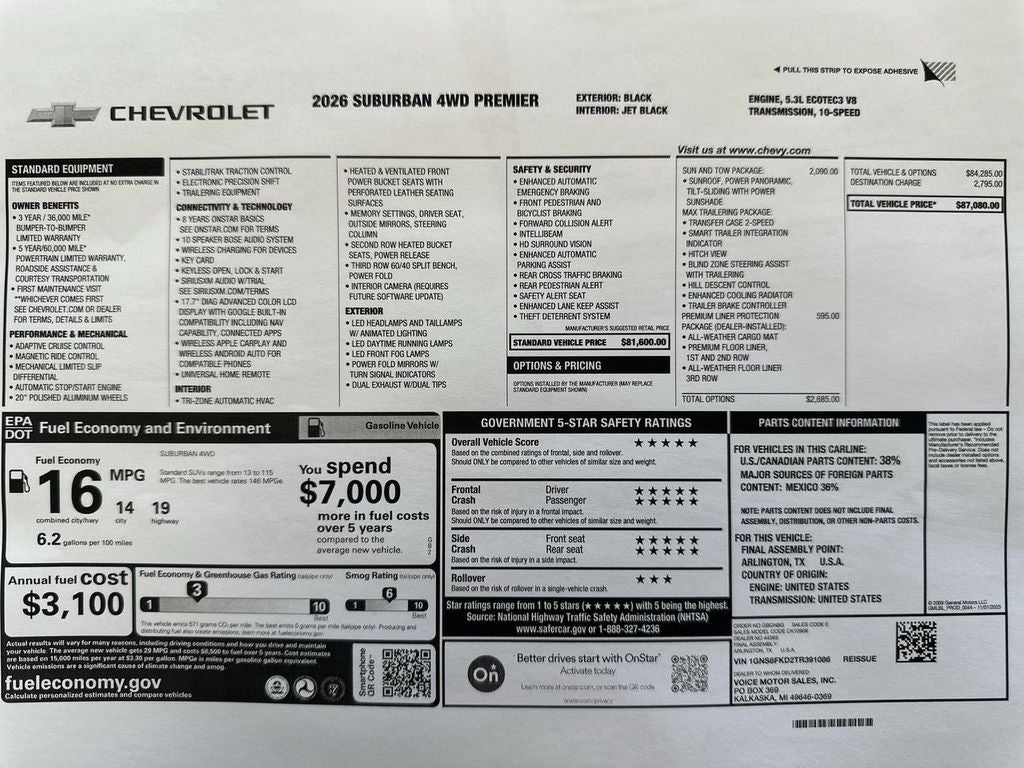 2026 Chevrolet Suburban Premier