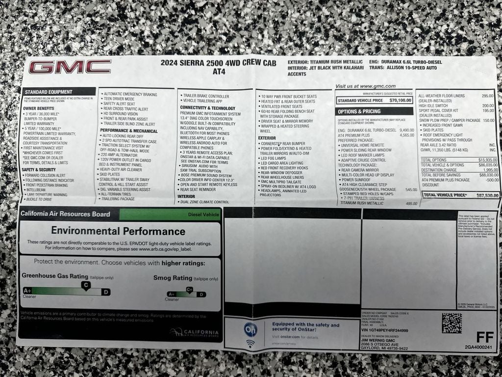 2024 GMC Sierra 2500 HD AT4