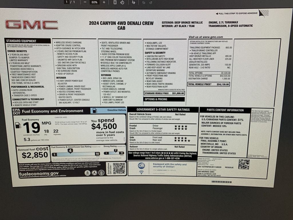 2024 GMC Canyon Denali