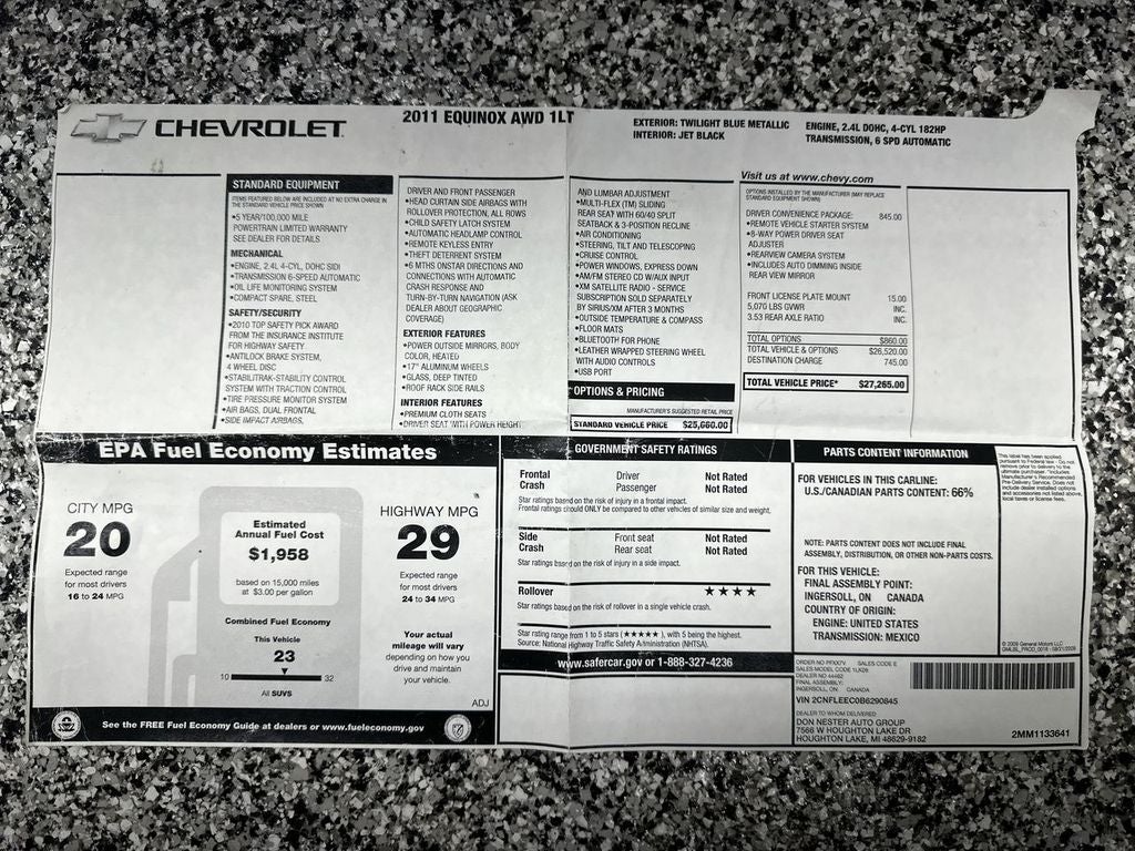 2011 Chevrolet Equinox LT w/1LT