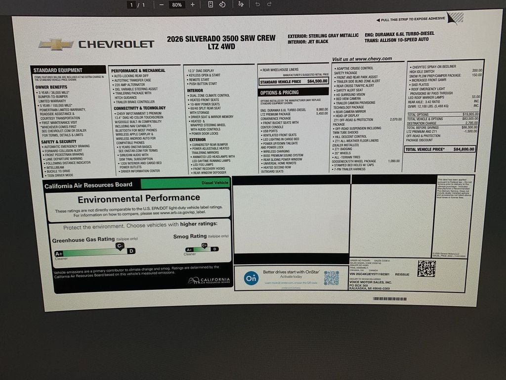 2026 Chevrolet Silverado 3500 HD LTZ