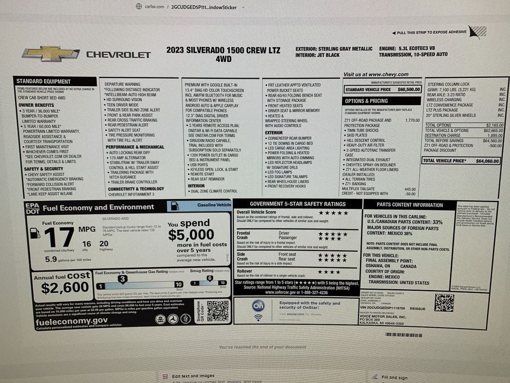 2023 Chevrolet Silverado 1500 LTZ
