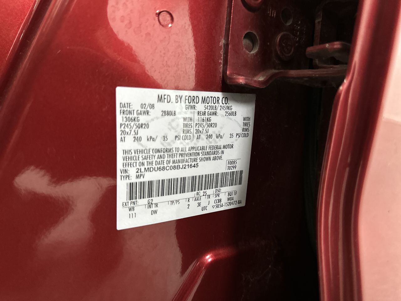 2008 Lincoln MKX Base