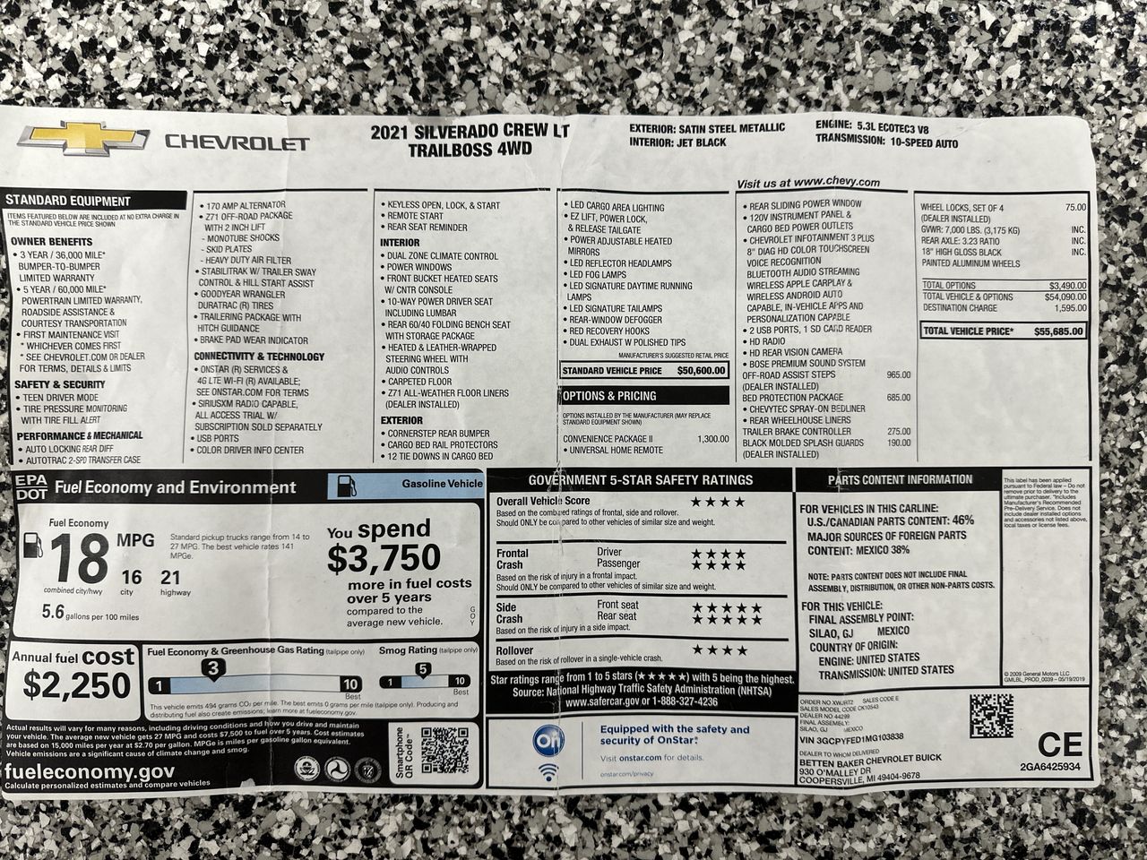 2021 Chevrolet Silverado 1500 LT Trail Boss