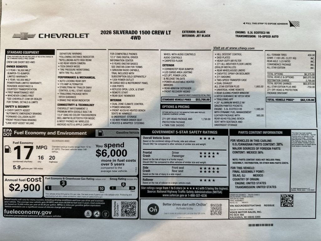 2026 Chevrolet Silverado 1500 LT