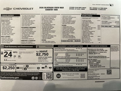2026 Chevrolet Silverado 1500 High Country