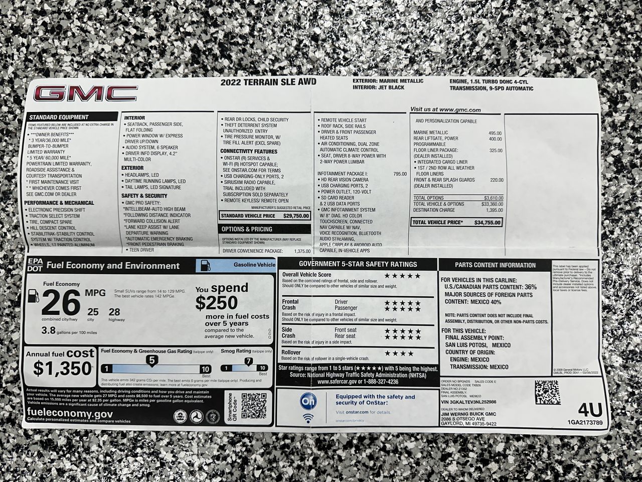 2022 GMC Terrain SLE