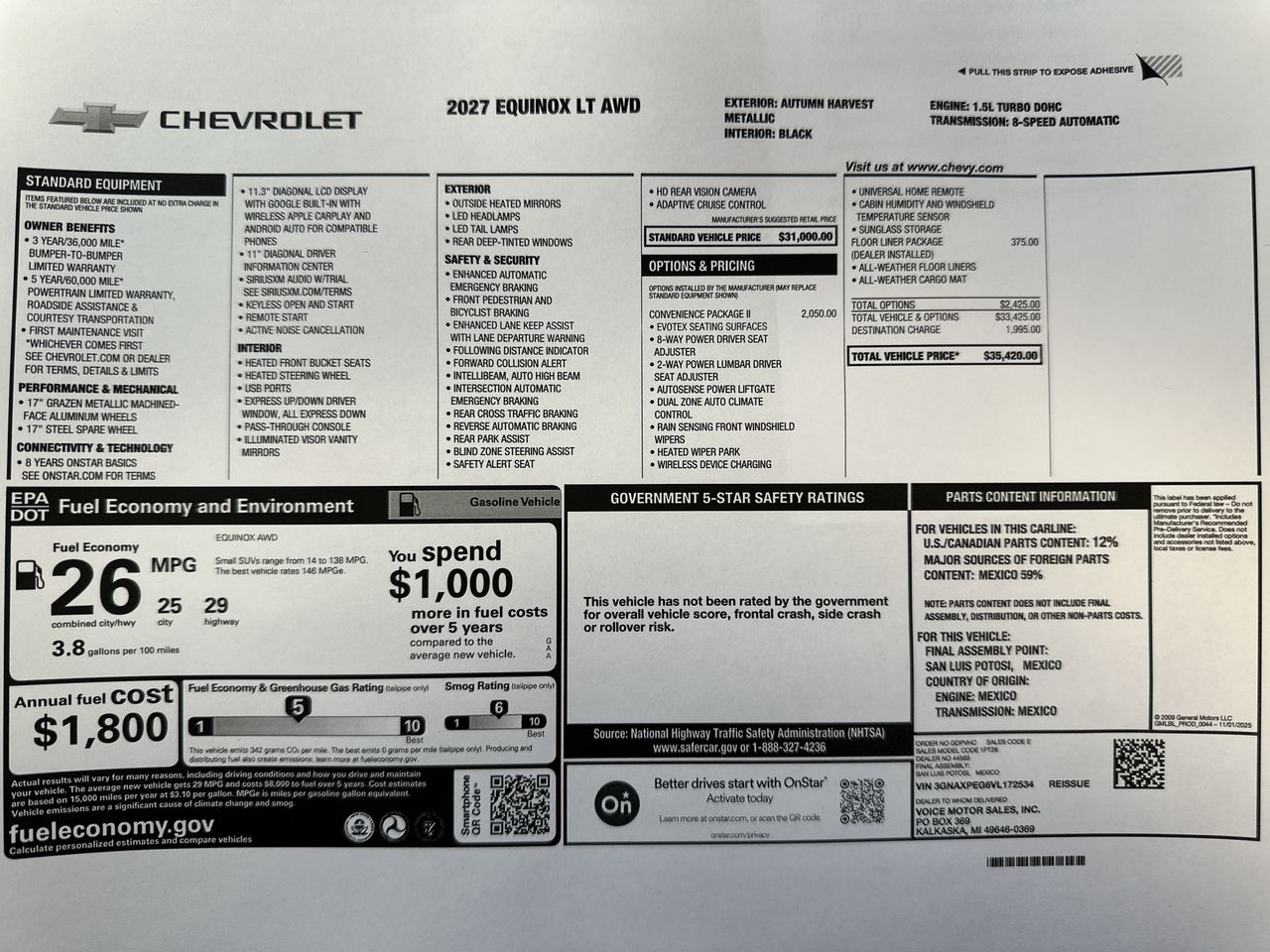 2027 Chevrolet Equinox LT