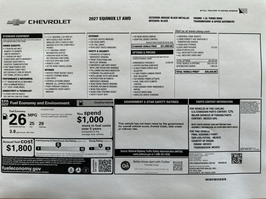 2027 Chevrolet Equinox LT