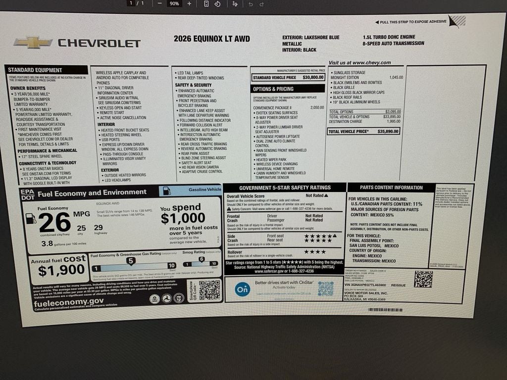 2026 Chevrolet Equinox LT