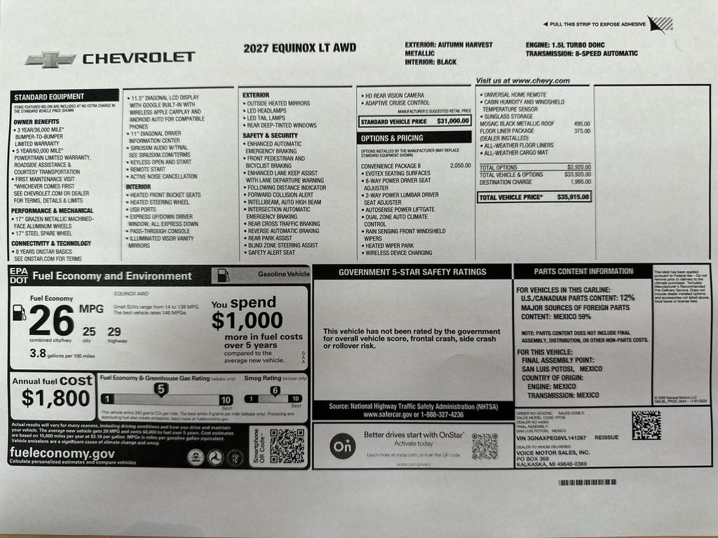 2027 Chevrolet Equinox LT