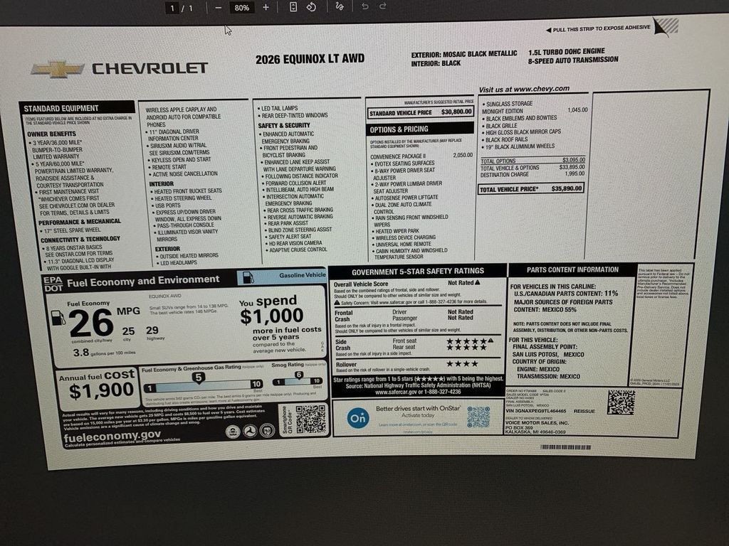 2026 Chevrolet Equinox LT