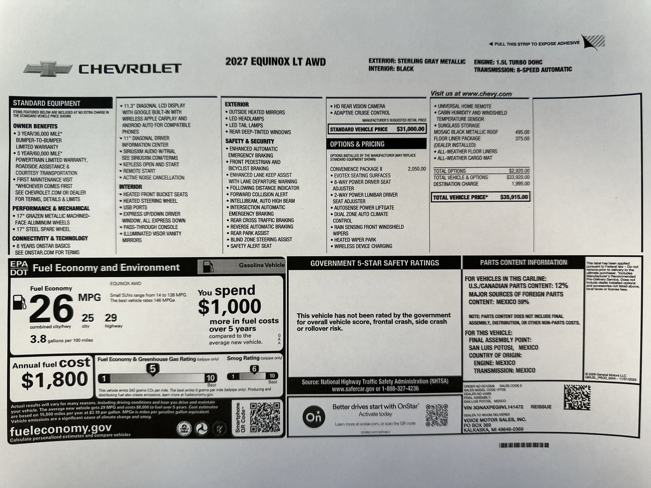 2027 Chevrolet Equinox LT